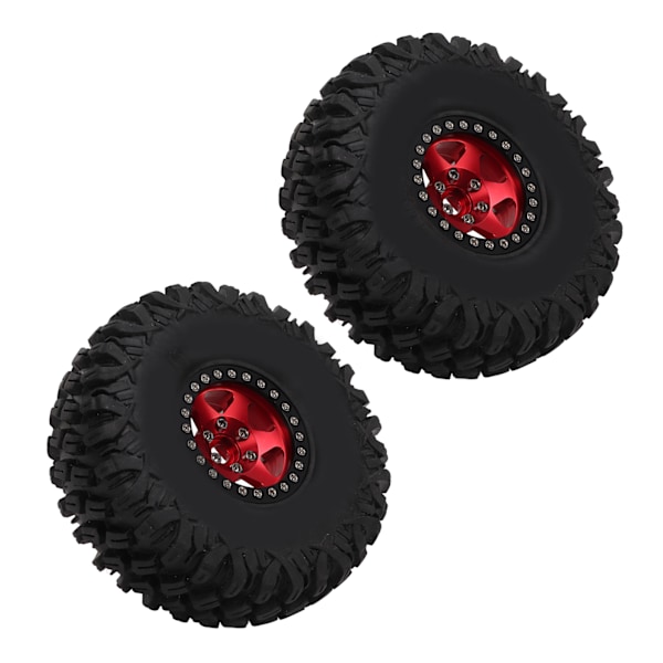 2 kpl/setti 1,9 tuuman 120 mm muoviset renkaat vanteine Axial SCX10 D90 F350 1/10 RC-autoon, punainen ja musta