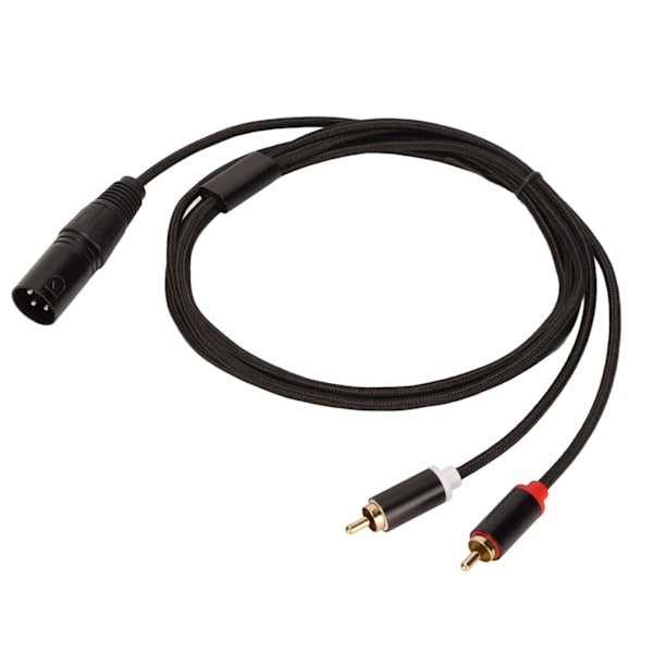XLR han til 2 RCA kabel HiFi klart signal tabsfri XLR Y splitterledning til mixer Aktiv højttalermikrofon 1m / 3.3ft