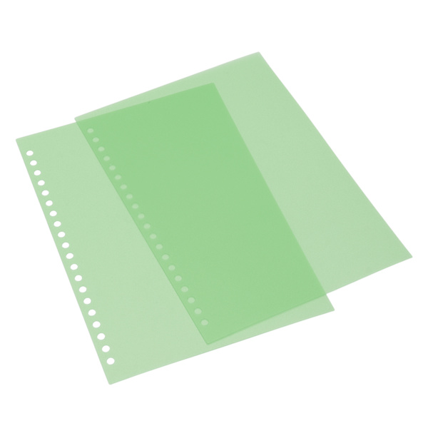 50 st arkpapper bindande omslag matt A5 20 hål PP plast för presentation grön