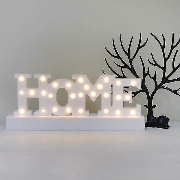 Home Ord Skylt Ljus Upplyst Home Skylt Ornament Batteridriven Bokstav Nattlampa, Bröllop Jul Födelsedagspresenter, Sovrum Barnrum Dekorationer