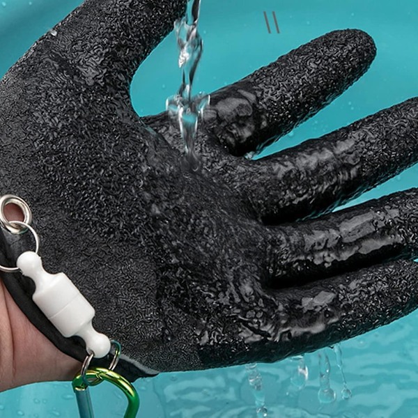 Fiskehandske med magnetisme, professionelle fiskehandsker til at fange fisk, multifunktionelle skridsikre jagthandsker til venstre hånd med magnetisk udløserspænde