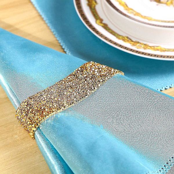 Kristall Strass Självhäftande Band - 3 Yards Bling Rulle Band, 3 Rullar i Olika Storlekar Guld
