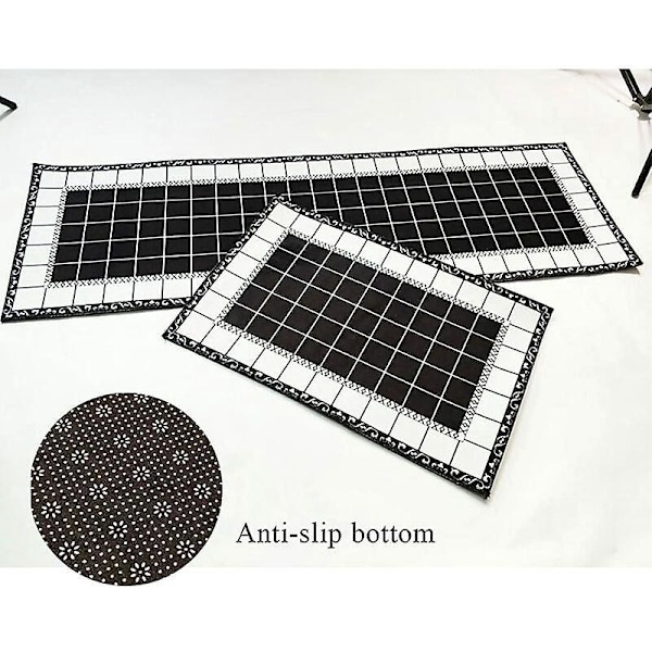 Skridsikkert absorberende køkkenmåttesæt - Vaskbar foran vask - 40 * 60 cm & 40 * 120 cm