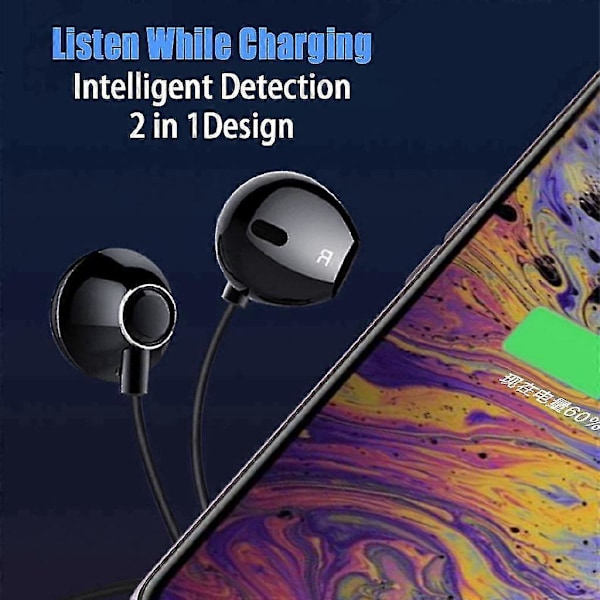 Lightning - 3,5 mm:n kuulokeliitäntä Audio Latausadapteri Muunnin iPhonelle - DGJR punainen