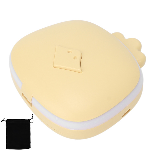 Elektrisk handvärmare Liten kompakt USB handvärmare med ficklampa för resor i hemmet Gul