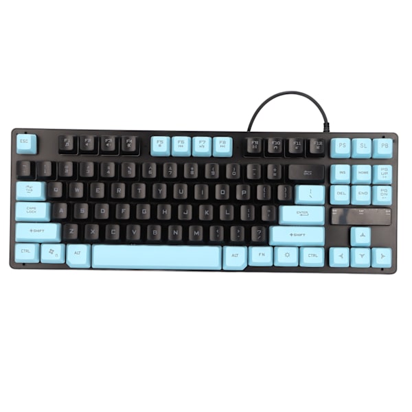 Mekanisk tangentbord Känslig utlösning Lätt bärbar Tvåfärgad sömnad PC-tangentbord för stationär bärbar dator Svart blå
