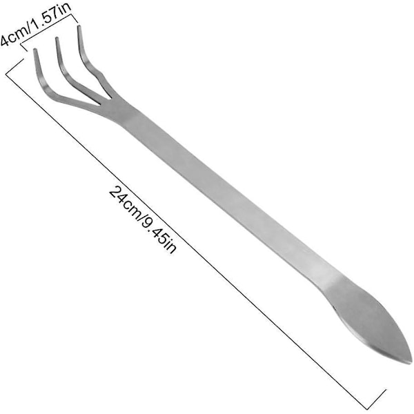 Håndsrake Bonsai Verktøy 3 Klo Rustfritt Stål Tinded Rake Sett med Ergonomisk Håndtak for Hageplanter
