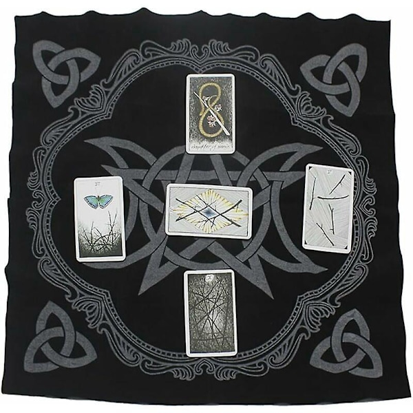 Tarot duk, 49cm x 49cm, Tarot matte, fløyelsstoff, Wicca duk, bordduk, serviett for å spille Naipes astrologi, brikke, verktøy, a