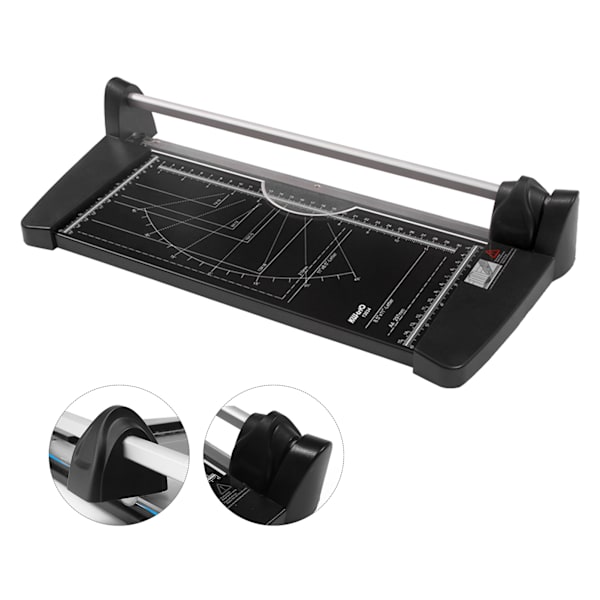 Papirkutter manuell One Touch verktøybytte aluminiumslegering klar skala bærbar kompakt scrapbook papirkutter 3034 (A4) 10 ark papir