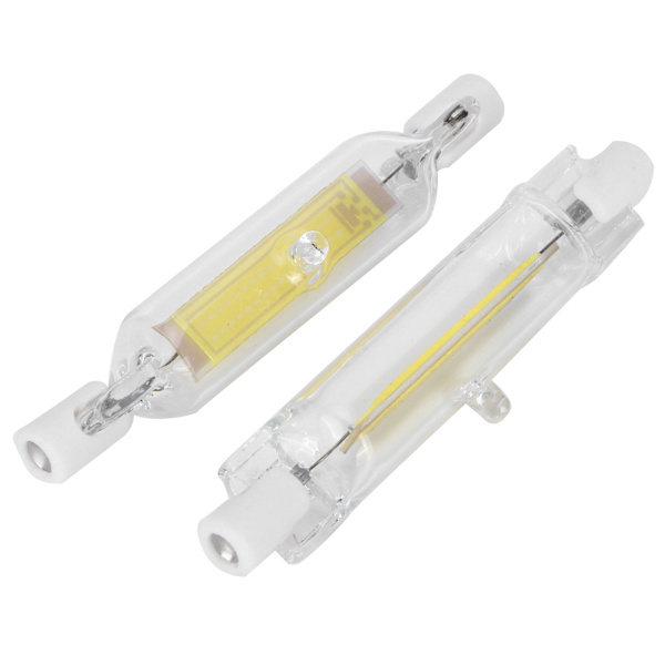 2 st R7S COB-lampa 5W 78mm Highlight Dubbelsidig Flood Light Källa Tillbehör 230V Kall Vit 6000K