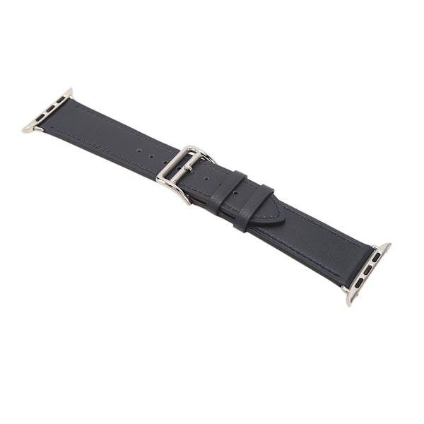 Smart Watch Band Watch Strap Läder Smart Watch Tillbehör för IOS Watch Series SE 8 7 6 5 4 3 2 1 42mm 44mm 45mm Mörkblå