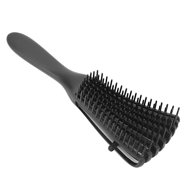 Detangling hårborsteknutar Detangler kam Fintänder hårborste kam för långt tjockt vått torrt hår Svart