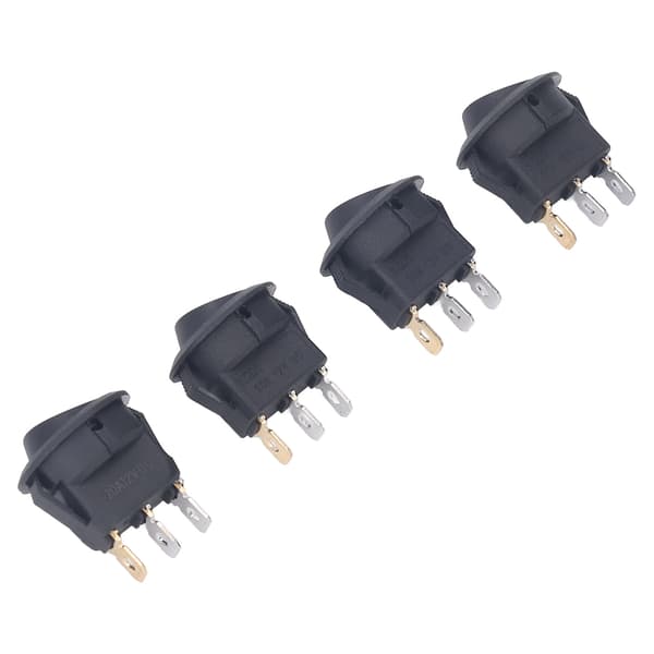 4 STK 12V Runde Strømbrytere 3 Pin 2 Posisjon LED Bryter Båt Vippebryter 20mm