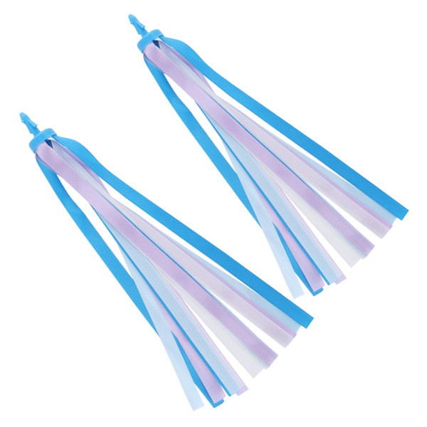 2 stk Bånd Streamers Dekorative Fargerike Stoff Dusker for Gutter Jenter Scooter Sykkel Styre3