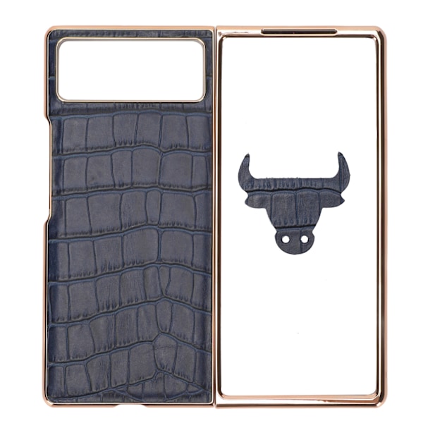 Folding Phone Case for Xiaomi MIX Fold 2 Nano Leather Crocodilian Pattern Anti Scratch Phone Protective Case Blue