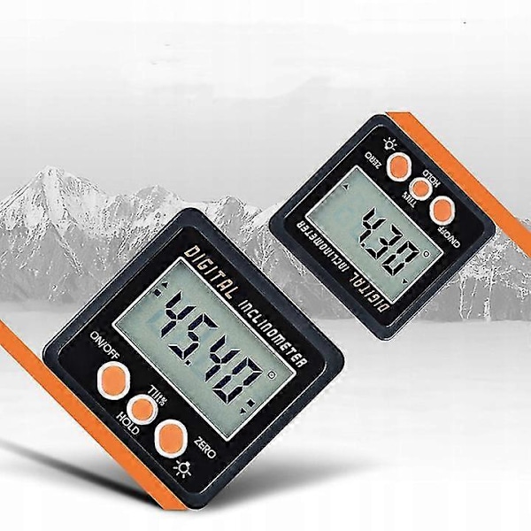 Inclinometer, Ip54 Precision Elektronisk Display, Gradvinkelmätare 4 * 90 Hörnkassett Med Bakgrundsbelysning För Att Mäta Vinkel Och Lutning