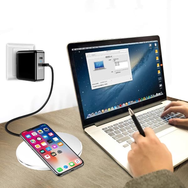 Trådløs lader 7,5W rask trådløs ladepute kompatibel for iPhone 8
