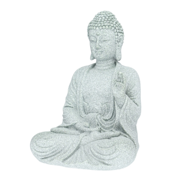 Liten Buddha-dekorasjon Utsøkt håndverk Buddha-pynt i grønn sandstein for fryktløshet i fisketank Buddha