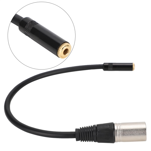 3,5 mm hun til XLR han zinklegering 3,5 mm interface lydadapter kabel patch ledning