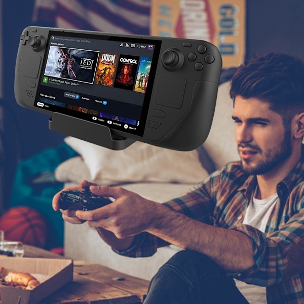 Stativfod kompatibel med Steam Deck Dock med skridsikker silikonepude kompatibel med Switch/Switch OLED/Switch Lite og smartphones