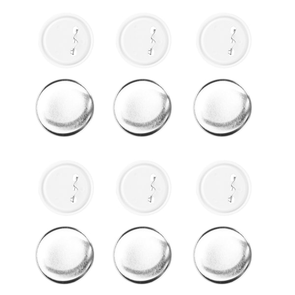 100 sarjaa tyhjän napin rintamerkkien set napinvalmistuskoneeseen Tee itse pyöreä muoto ruostekestävät napinvalmistustarvikkeet 58 mm/2,3 tuumaa