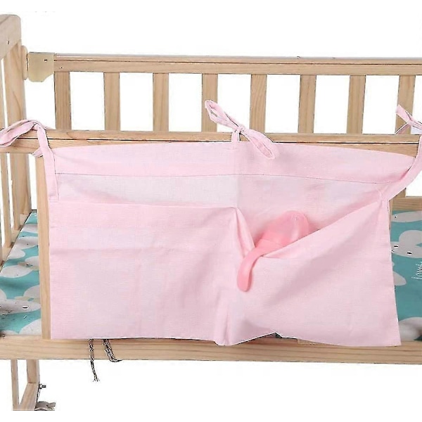 50x30cm Sengelomme, Seng Opbevaringsorganisator, Seng Side Opbevaringspose, Seng Side Organizer Opbevaring, Linned Seng Side Holder Til Kollegium, Legetøj, Toddler Seng, Soveværelse