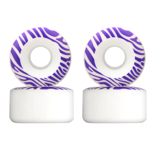 4 stk 55x33 mm PU dobbelt skæv skateboard skate skating hjul Brush Street 85A MS2406