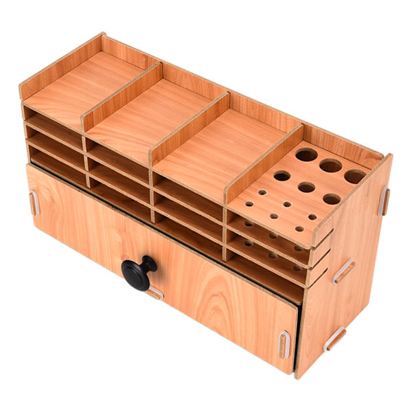 Strassisäilytyslaatikko DIY Puinen Monikerroksinen Ruudukko Strassityökalujärjestäjä Strassille Korvakoruille Kaulakoruille