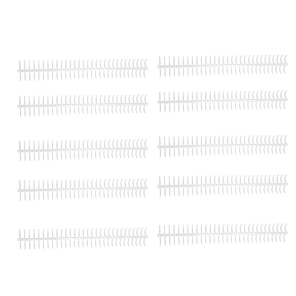 10Pcs Spiral Binding Coil 130 Sheet Capacity Spine Comb 30 Holes 16mm Diameter Set Kit Transparent