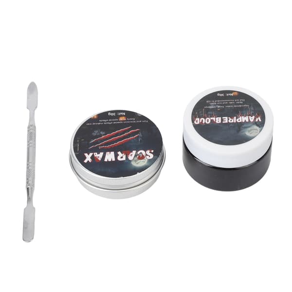 Ärrvax Koagulerat Blod Kit Sår Modellering Halloween SFX Sminkkit med Spatel