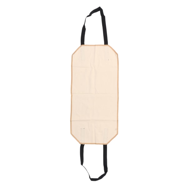 Stor lærreds brændeholder brændepose indendørs pejs brændeholder holdere bærbar slidstærk brændepose beige