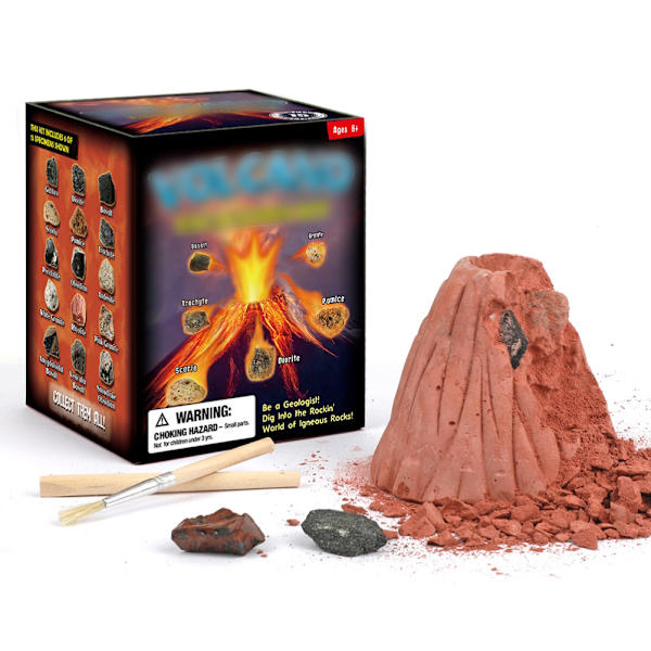 Vulkansten Mineral Dig Kit för Barn Vulkansten Gräv Leksak DIY Arkeologisk Vulkan Modell Leksak