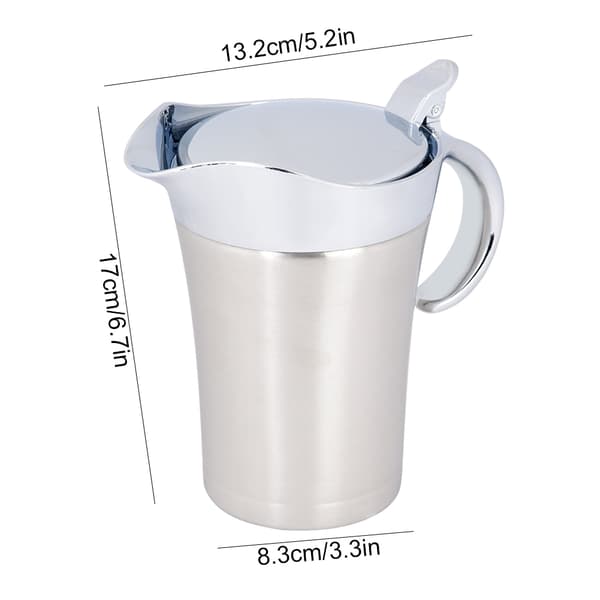 304 rustfrit stål termisk isoleret dobbeltvægget sovsbåd kande serveringskande (L, 750 ml)