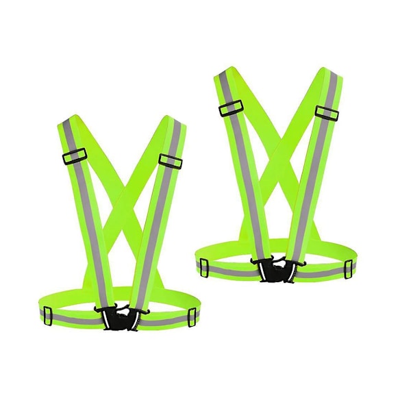 Høy Synlighet Refleksvest for Løping Sykling Hiking Jogging Hundesporing Justerbar Sikkerhetsutstyr 1 Pakke
