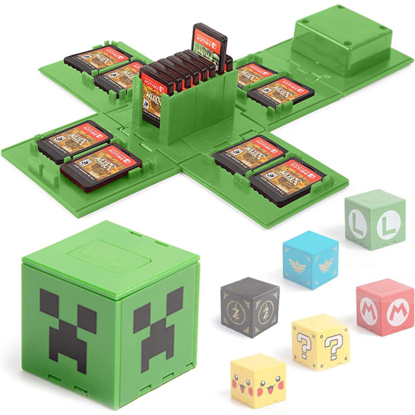 (？Keltainen) Nintendo Switch Games case - mahtuu jopa 16 pelin suojaava tallennusjärjestelmä Game Card Organizer case , jossa 16 korttipaikkaa