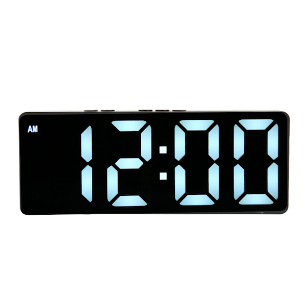 Digital Väckarklocka Multifunktion Stor Display Modern Stil Temperaturvisning LED Spegelklocka för Hem Sovrum