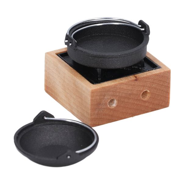 1:12 Dockhus Miniatyr Hot Pot Rack Utsökt Mini Kök Pryl Dekorativa Dockhus Kök Tillbehör