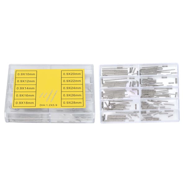 100 stk. Ur-rørstift Legering Urrem Rem Lås Link Stift Forbindelsesaksel 0,9 mm 10‑28 mm