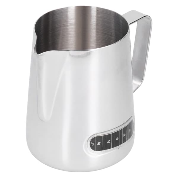 600 ml Steelfad til Mælkeskumning, Mælkekande til Kaffe med Termometer-sticker