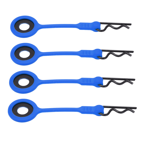 4ST RC karossklämmor Pins RC bilskal kaross fasta klämmor Hållare Silikon Metall Universal för 1/10 modell CarMörkblå