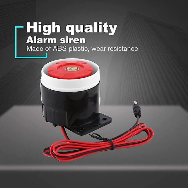 DC Piezo Elektroninen Summeri Hälytyssireeni Turvahorn 12V DC Elektroninen Summeri Hälytyssireeni Turvasireeni 120 DB Sireeni