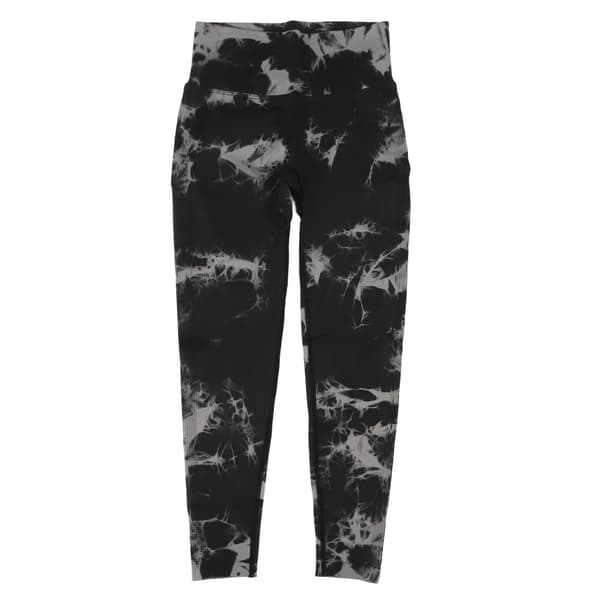 Tie Dye Leggings Sømløse Højtaljede Elastiske Sorte Hurtigtørrende Bløde Åndbare Yogaleggings til Kvinder S