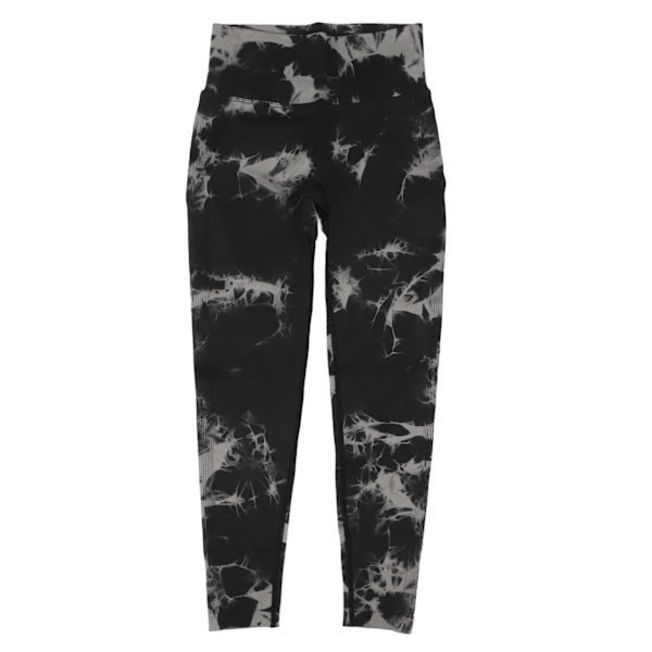 Tie Dye Leggings - Sømløse, Højtaljede, Elastiske, Sorte, Hurtigtørrende, Bløde og Åndbare Yoga Leggings til Kvinder S