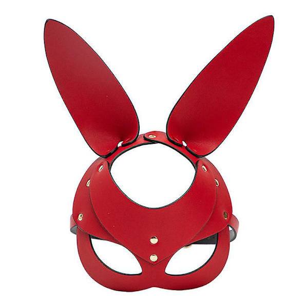 Læder Kat og Kanin Halvmaske - Perfekt til Cosplay, Halloweenfest og Kvinders Kostume