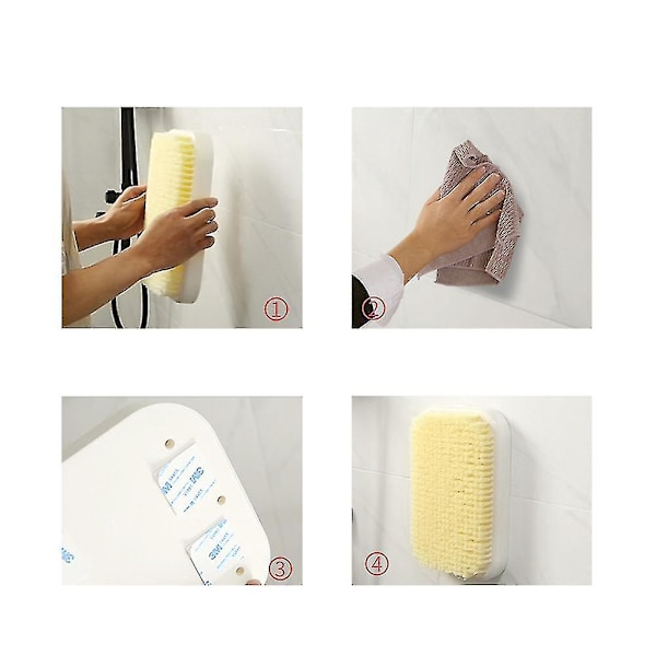 Djuprengörande handsfree exfolierande duschväggborste