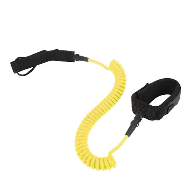 Surfing fotrep 7mm 10ft spiralfjäder hög elastisk justerbar lätt för paddelbräda surfbräda gul