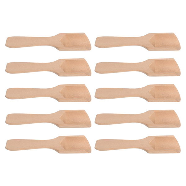 10 stk. Badesaltske (11x1,4 cm/4,3x0,55 tommer) Multifunktionel miljøvenlig bøgetræ bærbar saltske til badeværelse type 2