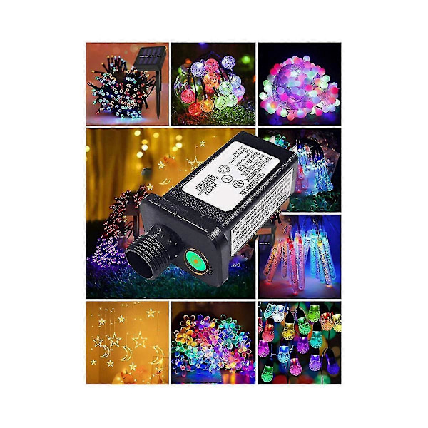 24V Transformatorplugg Strömförsörjning Lämplig för Jul Halloween LED Utrustning Dekorationer EU-kontakt
