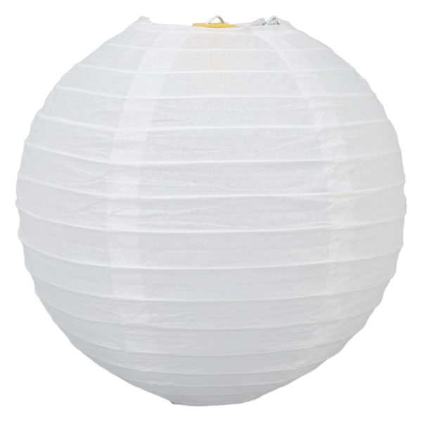 Vit papperslykta handgjord 20 cm DIY rund form hängande papperslykta för bröllopsdekoration