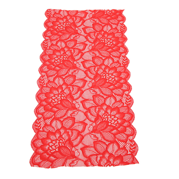 Spetsband 10 meter 23 cm bredd dekorativ elegant spetskant för presentförpackning brudkläder broderidekoration klarröd